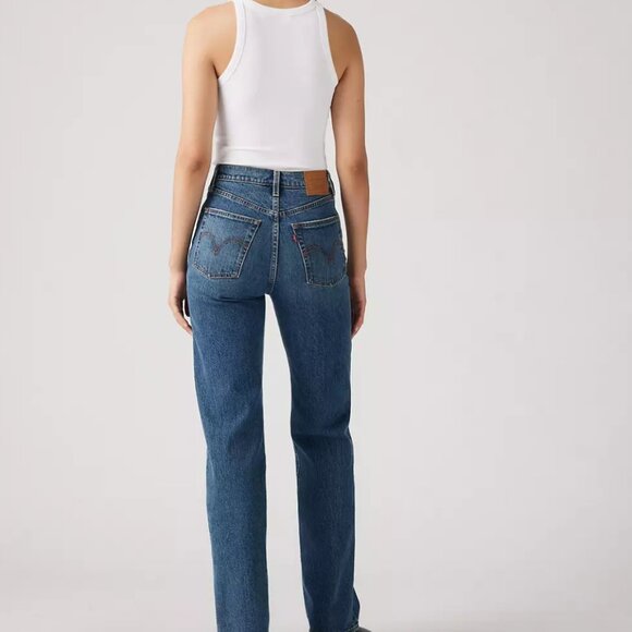 Levi's Ribcage Straight Jeans, Full Length, Size 28 - Picture 1 of 13